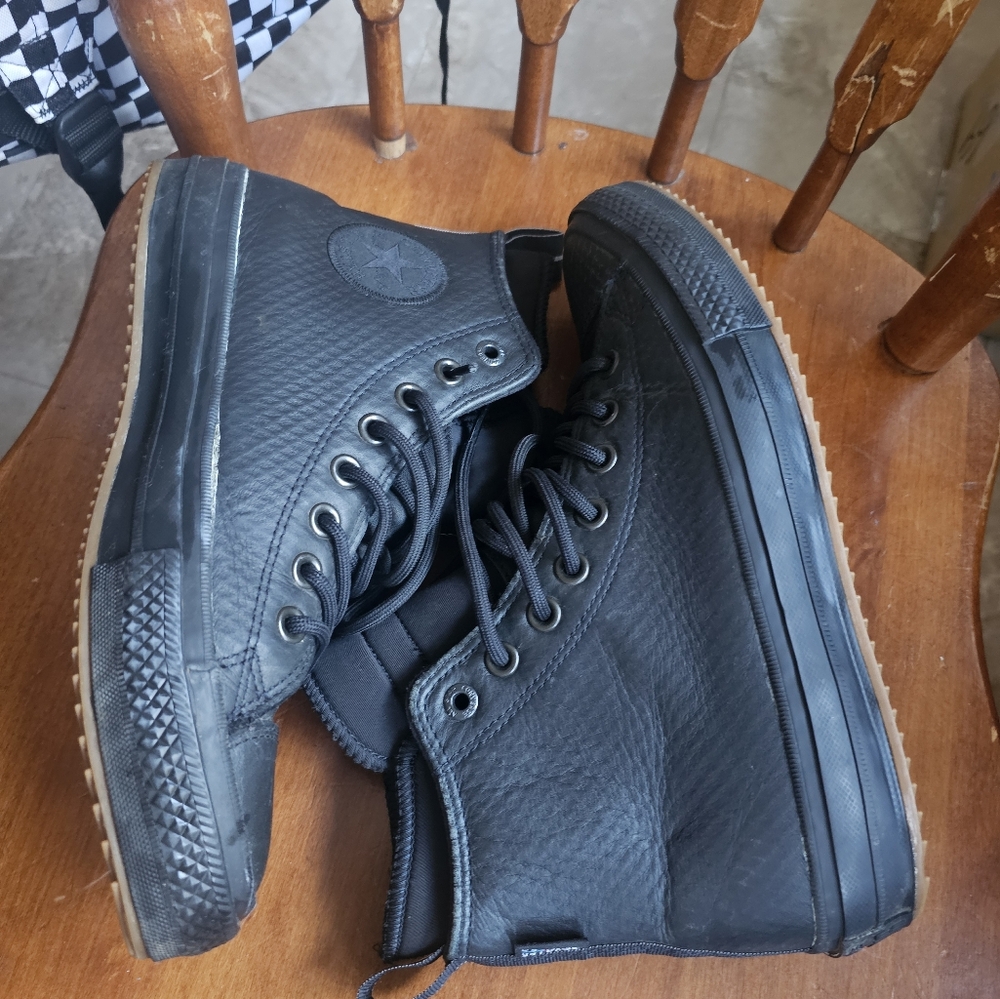 Waterproof Converse Men's Black High-Top Sneakers - Picture 4 of 11